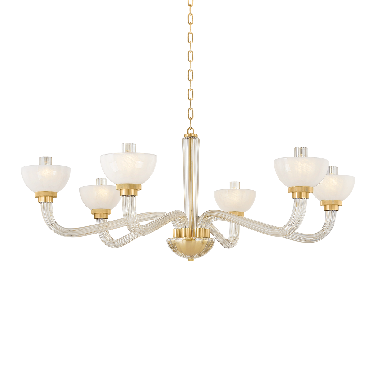 Hudson Valley St. Lawrence 6-Light Chandelier Aged Brass