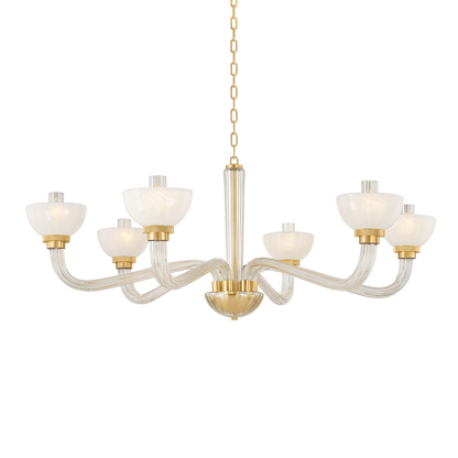 Hudson Valley St. Lawrence 6-Light Chandelier Aged Brass