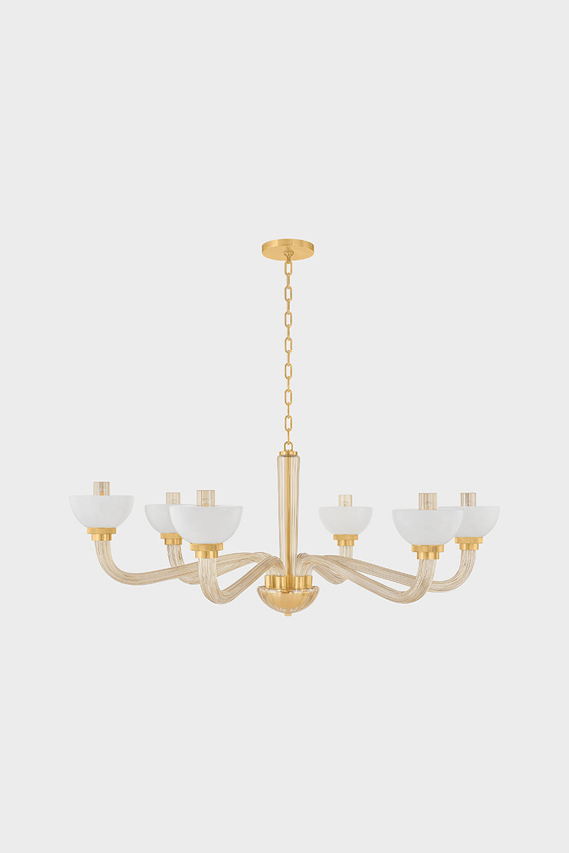Hudson Valley St. Lawrence 6-Light Chandelier Aged Brass detail view 3