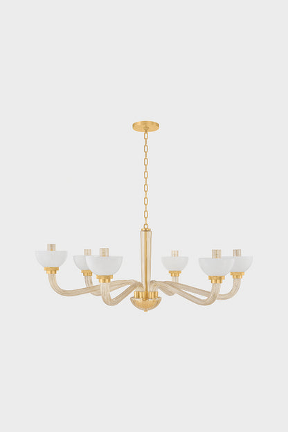 Hudson Valley St. Lawrence 6-Light Chandelier Aged Brass detail view 3