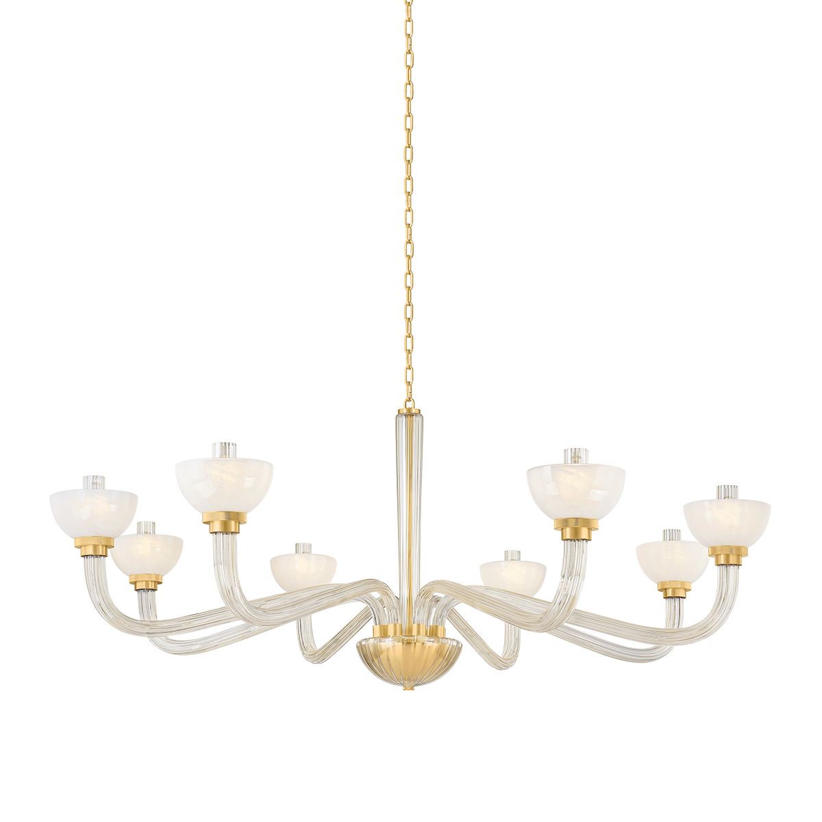 Hudson Valley St. Lawrence 8-Light Chandelier Aged Brass