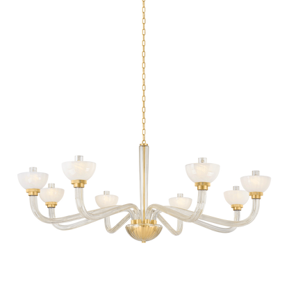 Hudson Valley St. Lawrence 8-Light Chandelier Aged Brass