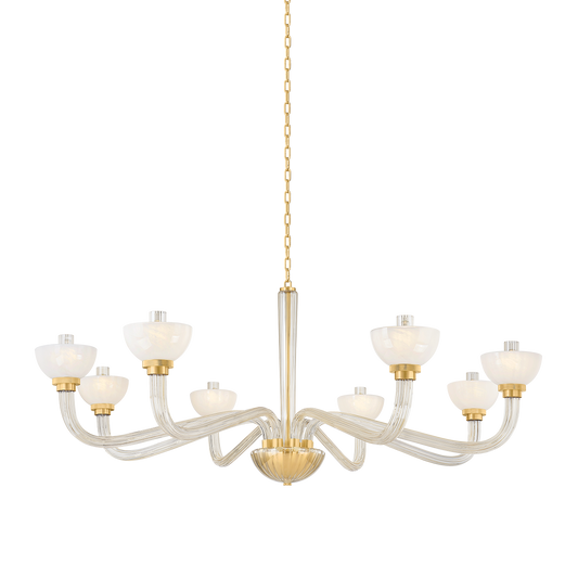 Hudson Valley St. Lawrence 8-Light Chandelier Aged Brass