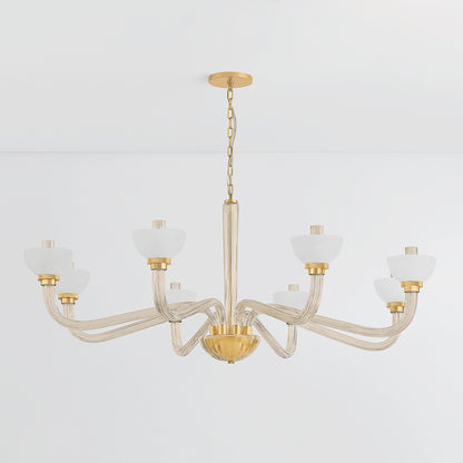 Hudson Valley St. Lawrence 8-Light Chandelier in Aged Brass, alternate view 1