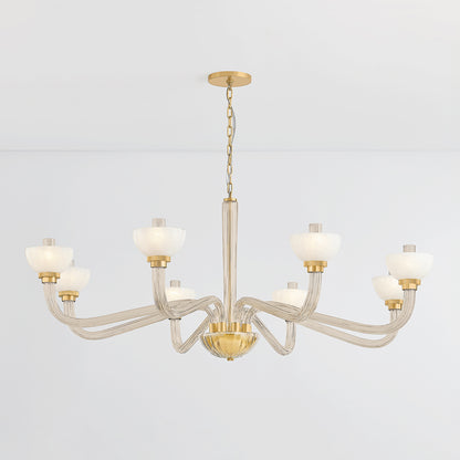Hudson Valley St. Lawrence 8-Light Chandelier in Aged Brass, alternate view 2