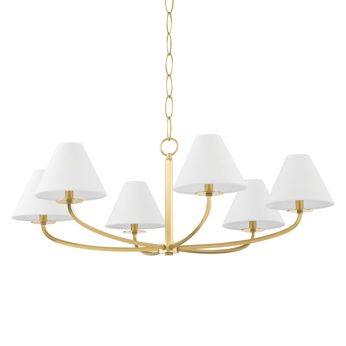Hudson Valley Stacey 6-Light Chandelier Aged Brass