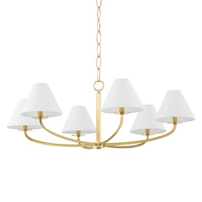 Hudson Valley Stacey 6-Light Chandelier Aged Brass