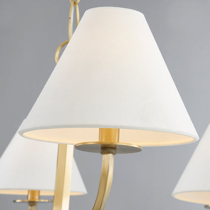 Hudson Valley Stacey 6-Light Chandelier Aged Brass detail view 1