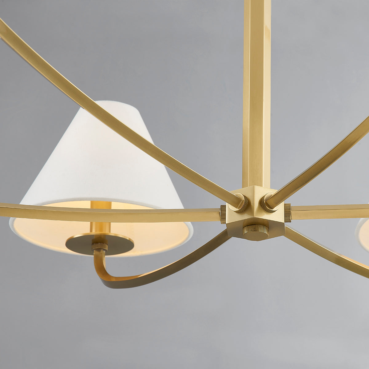 Hudson Valley Stacey 6-Light Chandelier Aged Brass detail view 2