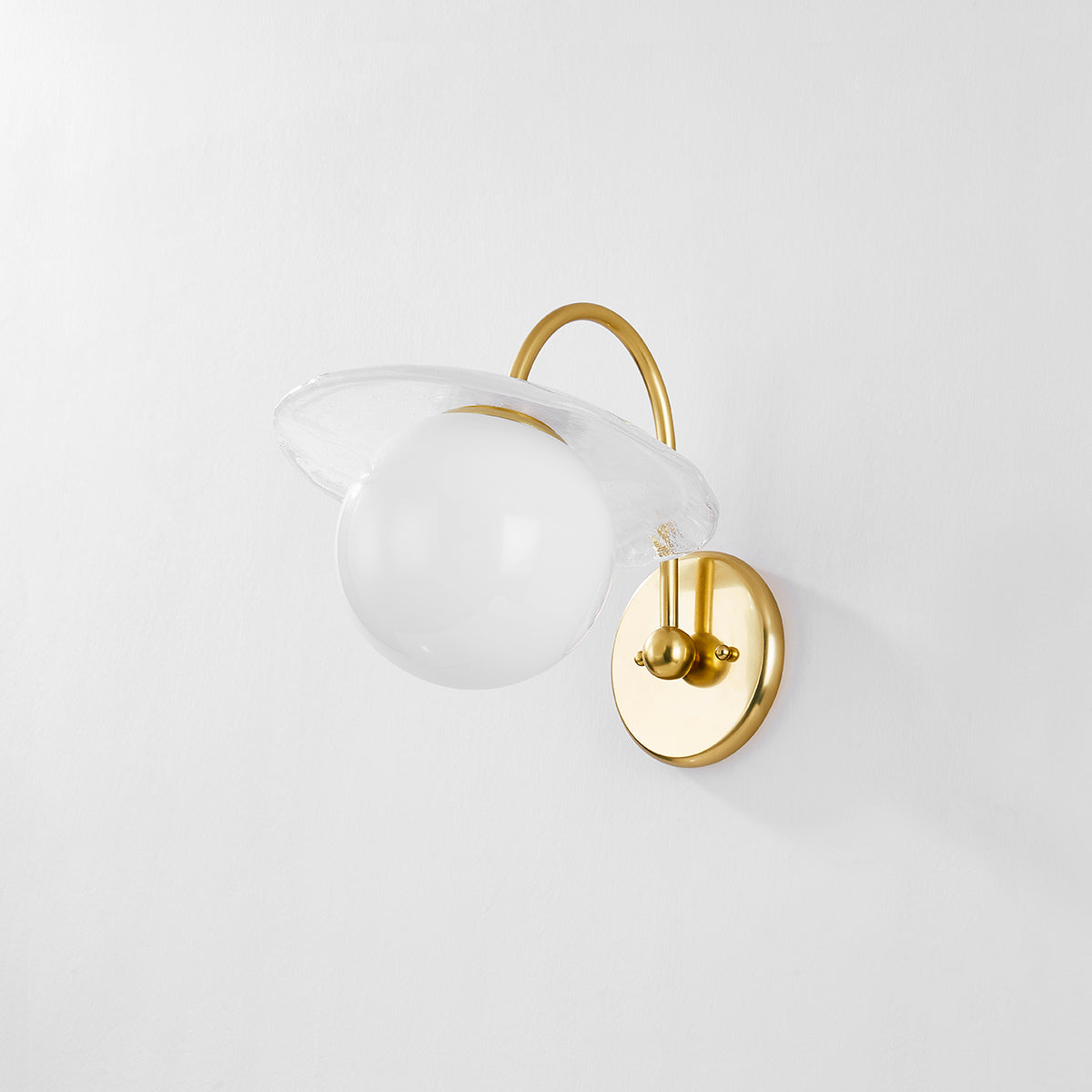 Hudson Valley Stampford Wall Sconce in Aged Brass, alternate view 1