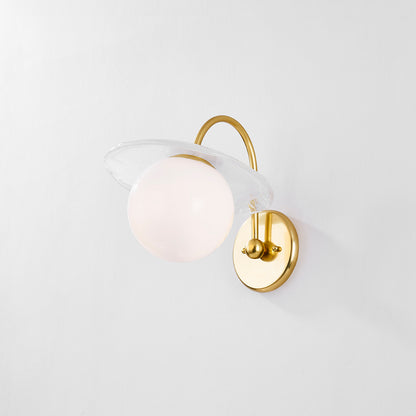 Hudson Valley Stampford Wall Sconce in Aged Brass, alternate view 2