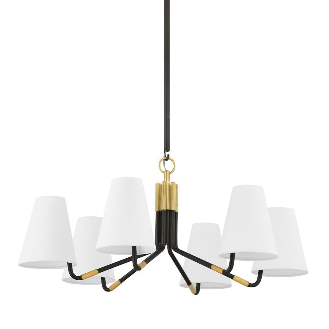 Hudson Valley Stanwyck Chandelier Aged Brass, Distressed Bronze