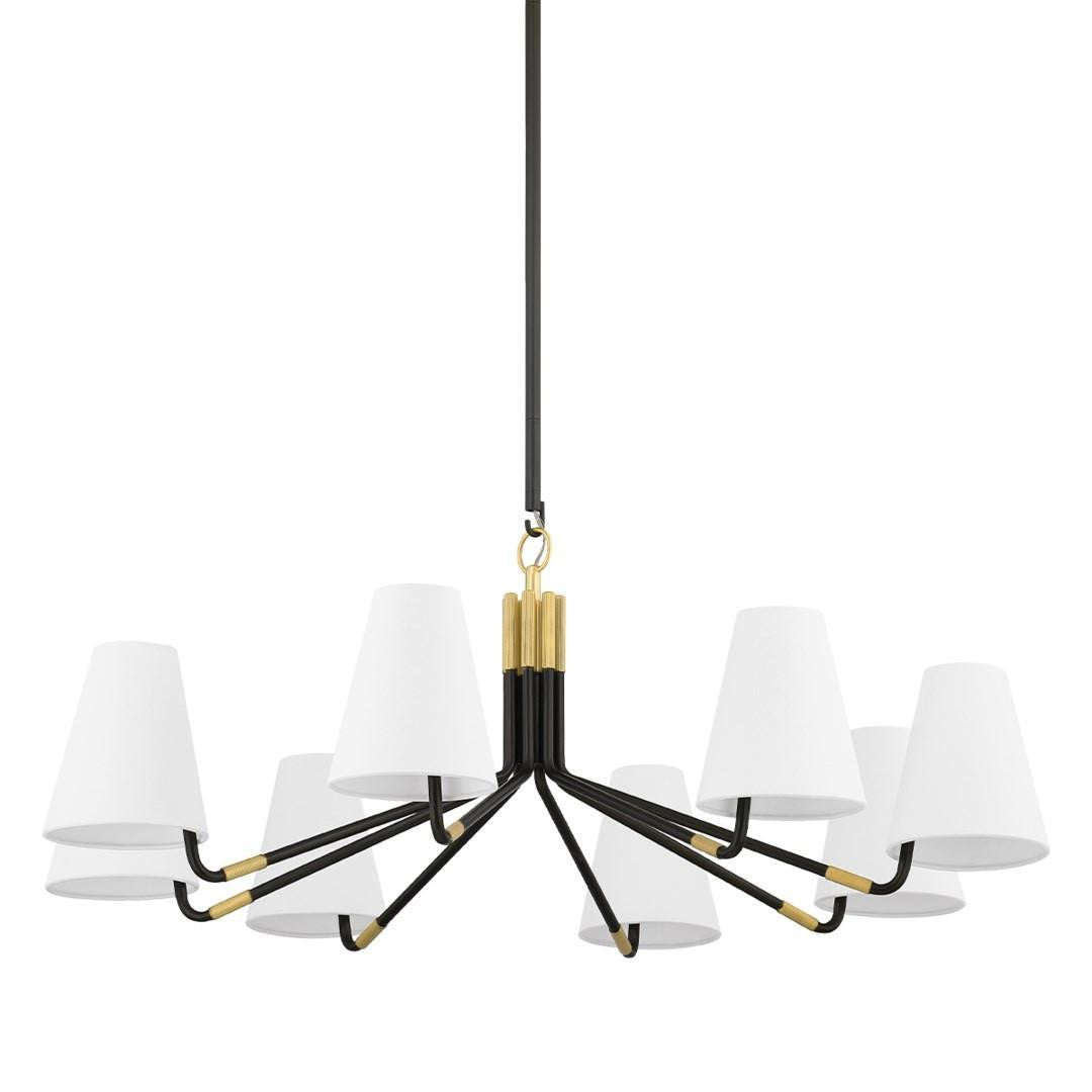 Hudson Valley Stanwyck Chandelier Aged Brass, Distressed Bronze
