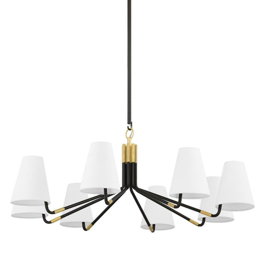 Hudson Valley Stanwyck Chandelier Aged Brass, Distressed Bronze