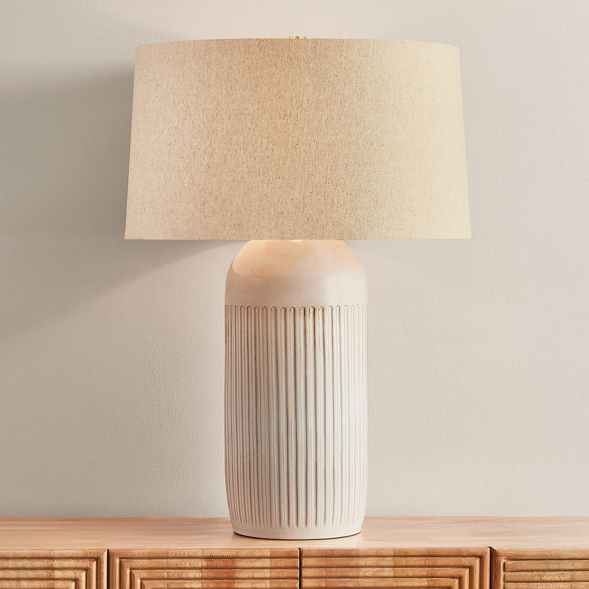 Hudson Valley Stevens Point Table Lamp in Aged Brass, alternate view 2