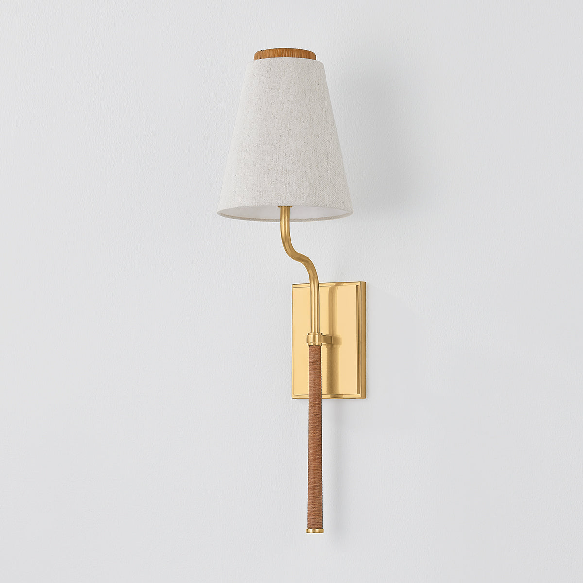Hudson Valley Sullivan Wall Sconce in Aged Brass, alternate view 1