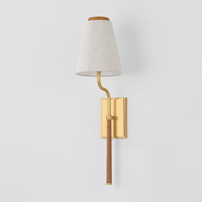 Hudson Valley Sullivan Wall Sconce in Aged Brass, alternate view 1