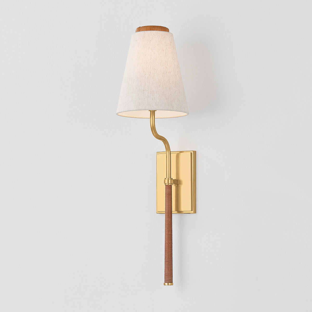 Hudson Valley Sullivan Wall Sconce in Aged Brass, alternate view 2