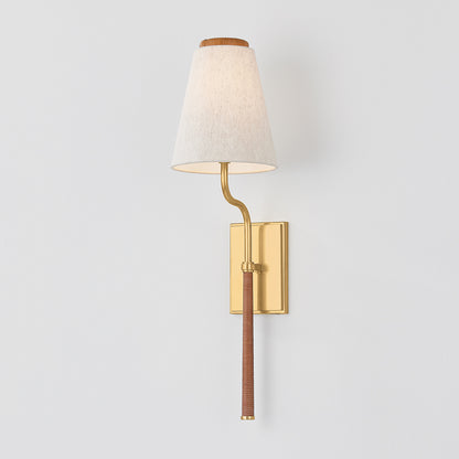 Hudson Valley Sullivan Wall Sconce in Aged Brass, alternate view 2