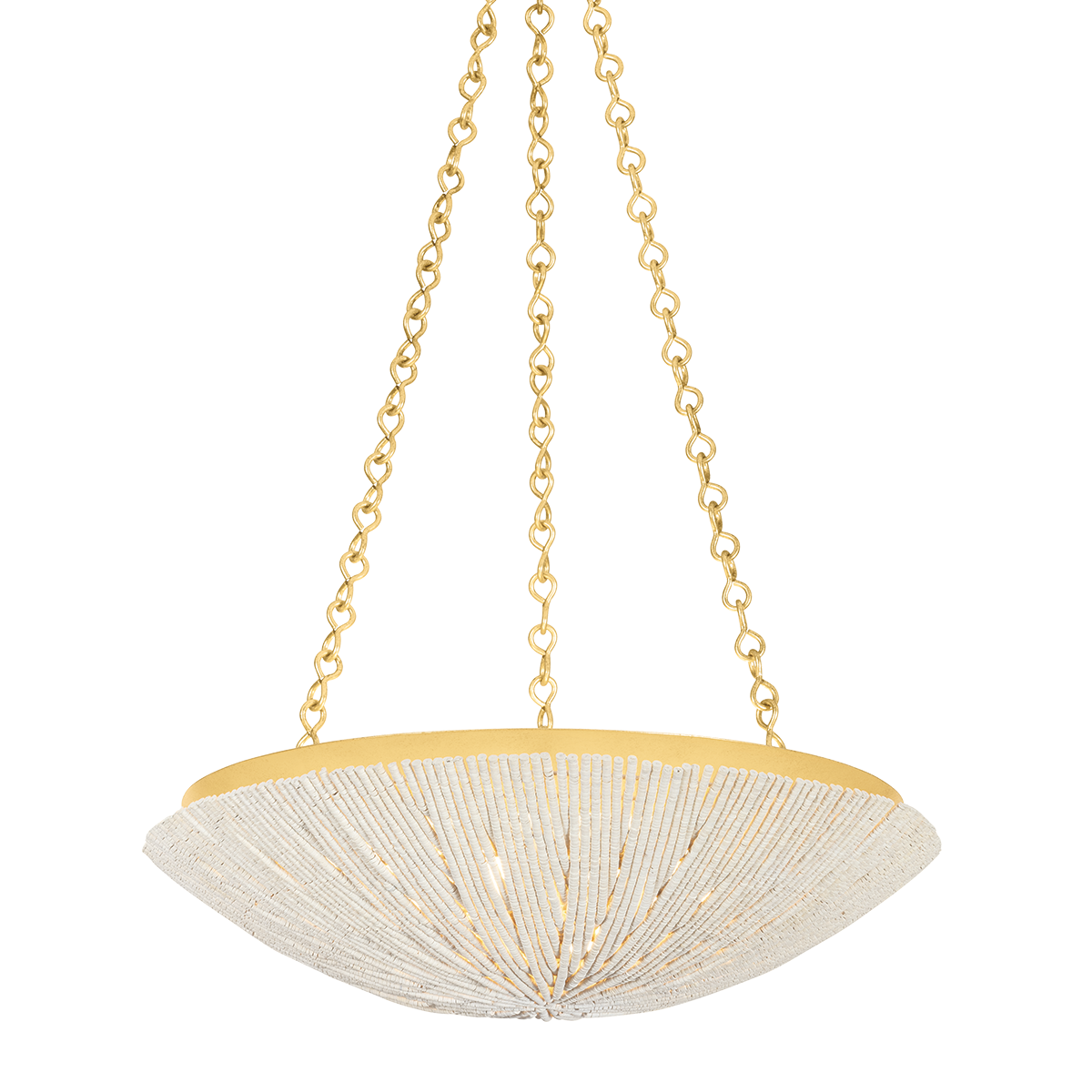 Hudson Valley Summerside 4-Light Pendant Vintage Gold Leaf