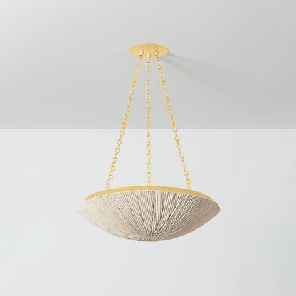 Hudson Valley Summerside 4-Light Pendant Vintage Gold Leaf detail view 1