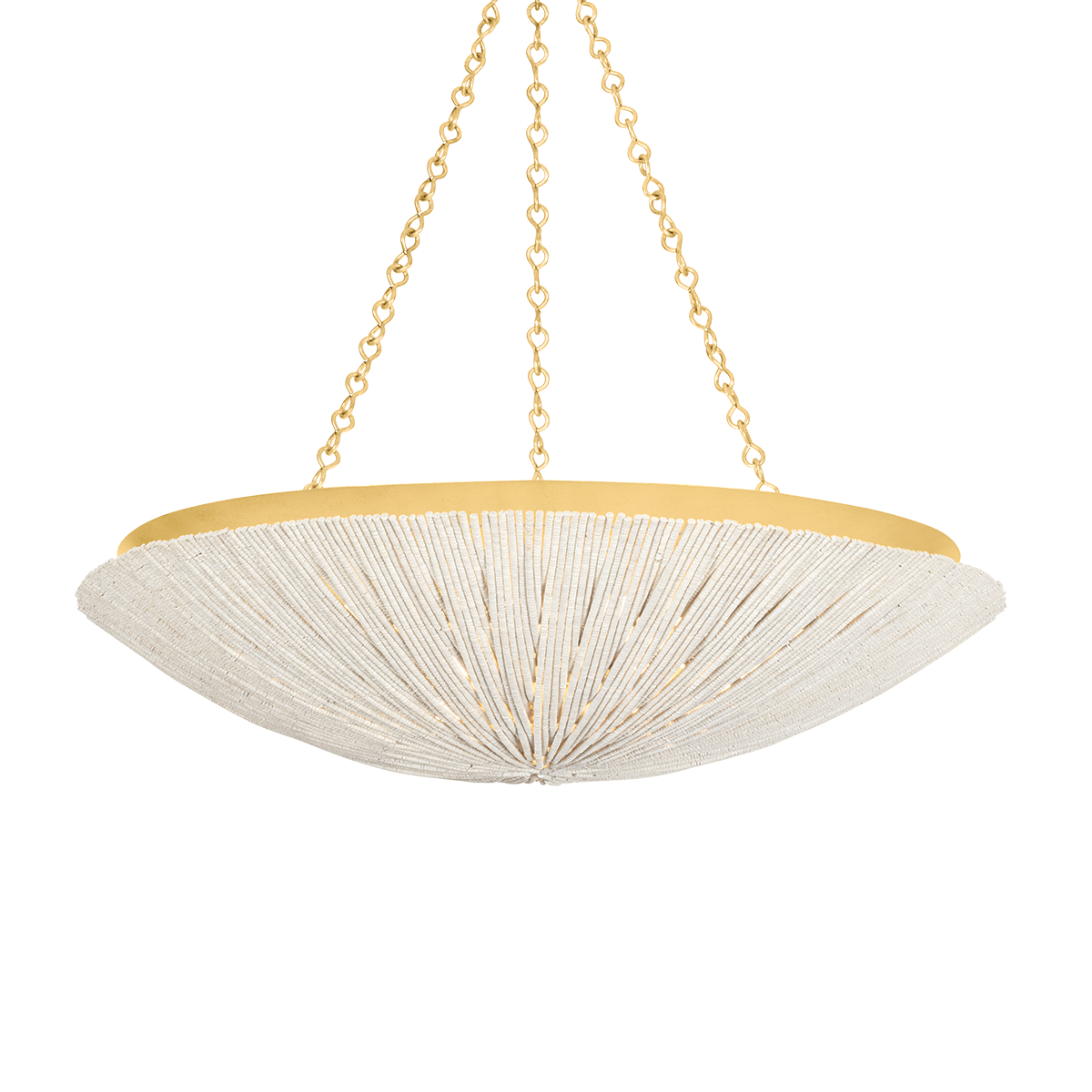 Hudson Valley Summerside 6-Light Pendant Vintage Gold Leaf