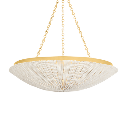 Hudson Valley Summerside 6-Light Pendant Vintage Gold Leaf
