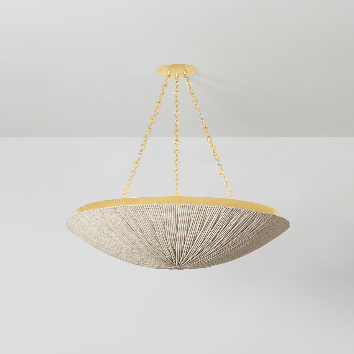 Hudson Valley Summerside 6-Light Pendant Vintage Gold Leaf detail view 1
