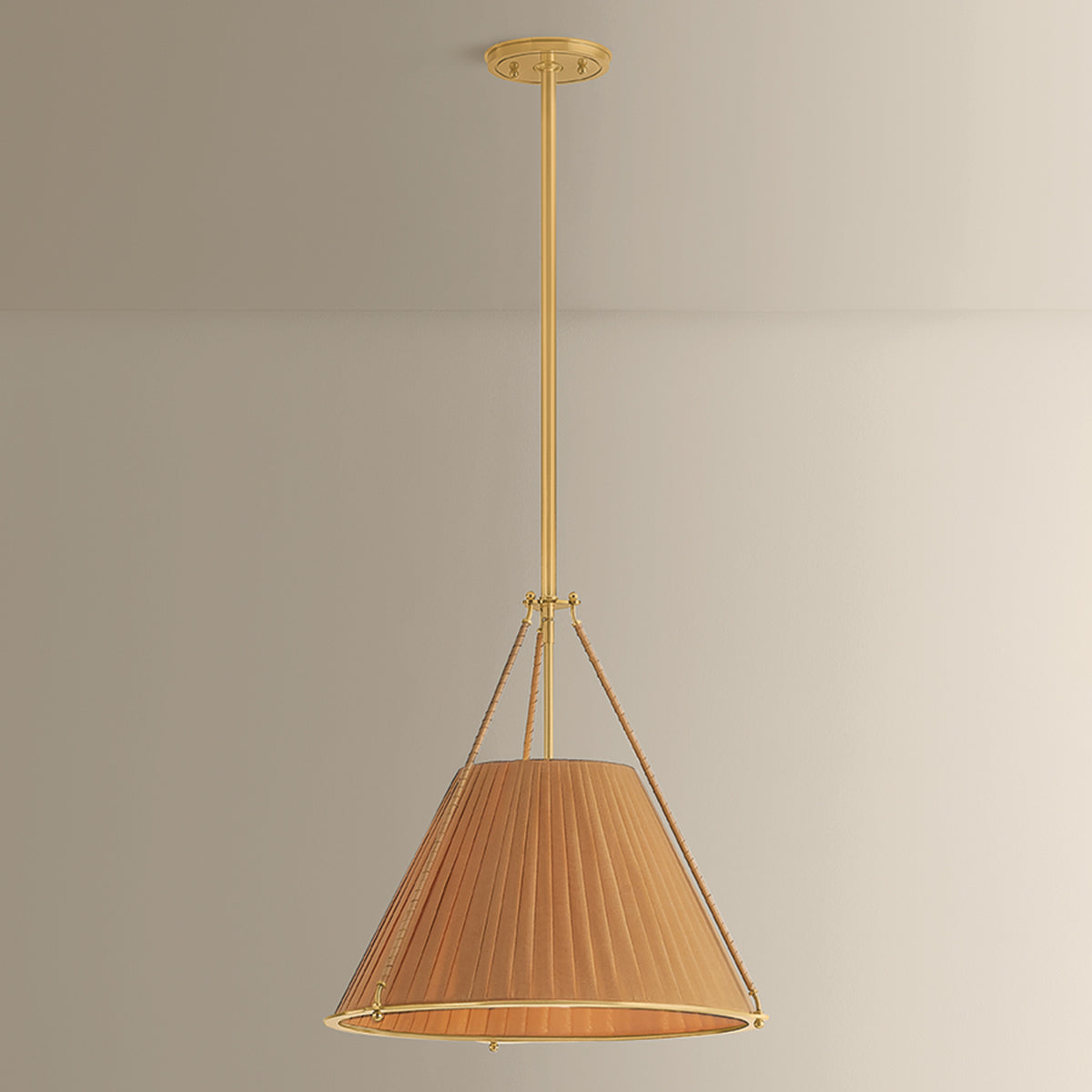 Hudson Valley Sunside 3-Light Pendant in Aged Brass, alternate view 2