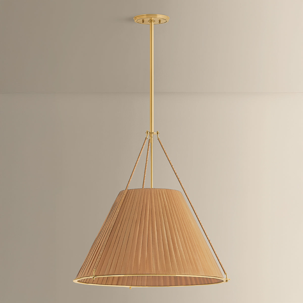 Hudson Valley Sunside 4-Light Pendant in Aged Brass, alternate view 1