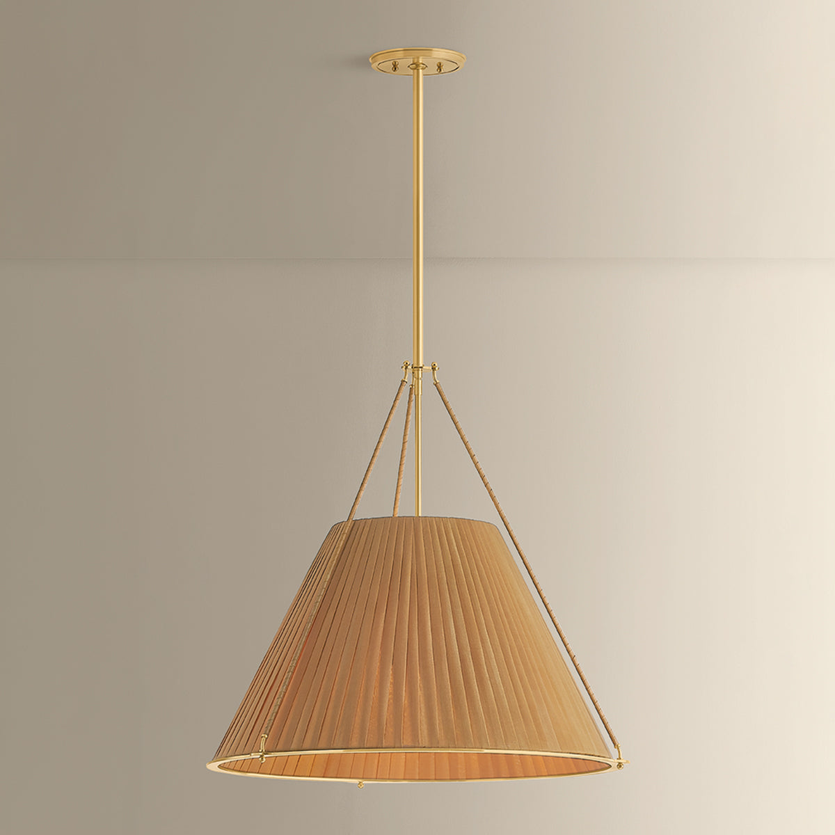 Hudson Valley Sunside 4-Light Pendant in Aged Brass, alternate view 2