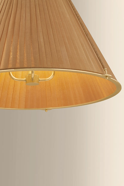 Hudson Valley Sunside 4-Light Pendant in Aged Brass, room setting 2