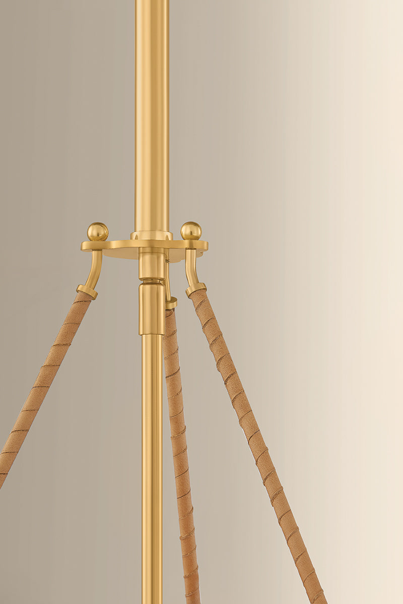 Hudson Valley Sunside 4-Light Pendant in Aged Brass, room setting 4