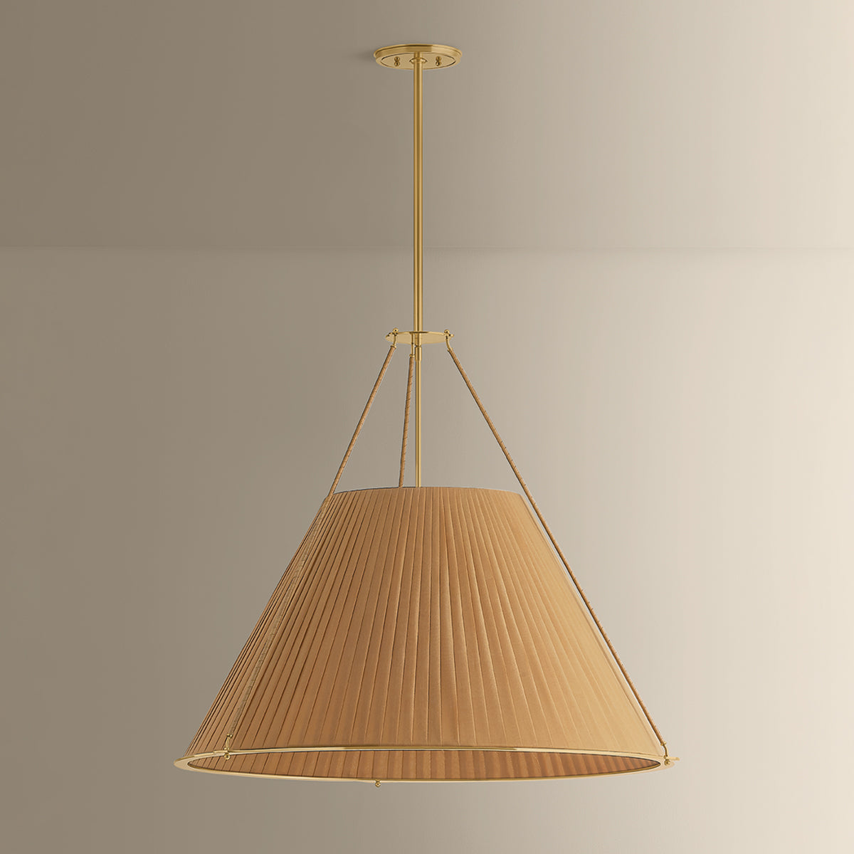 Hudson Valley Sunside 5-Light Chandelier in Aged Brass, alternate view 1