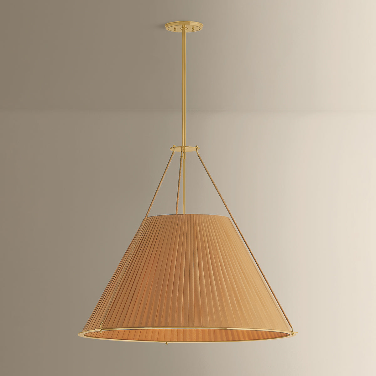 Hudson Valley Sunside 5-Light Chandelier in Aged Brass, alternate view 2
