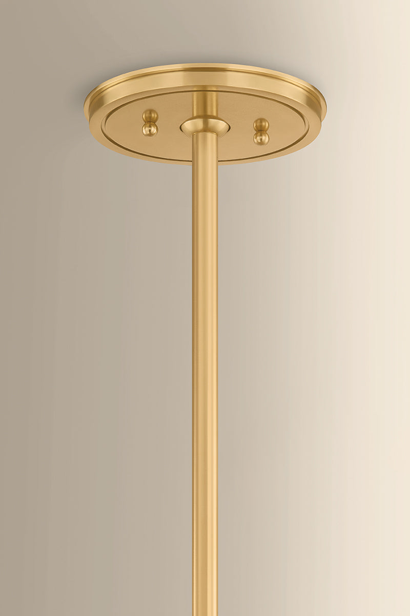 Hudson Valley Sunside 5-Light Chandelier in Aged Brass, room setting 1