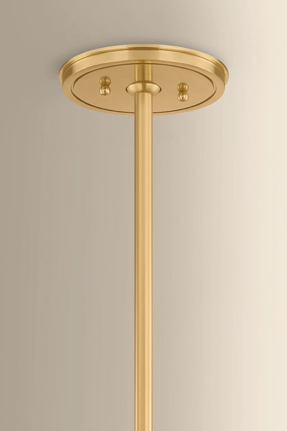 Hudson Valley Sunside 5-Light Chandelier in Aged Brass, room setting 1