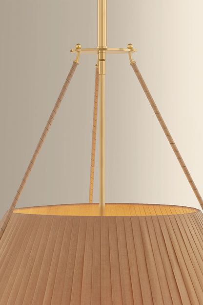 Hudson Valley Sunside 5-Light Chandelier in Aged Brass, room setting 3