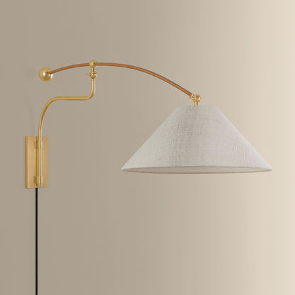 Hudson Valley Sylva Wall Sconce in Aged Brass, alternate view 1
