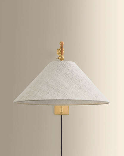 Hudson Valley Sylva Wall Sconce in Aged Brass, room setting 1