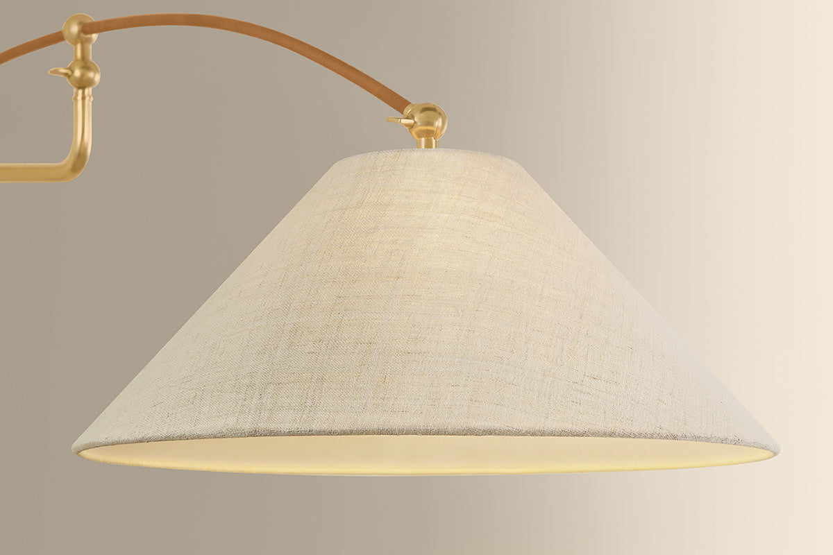 Hudson Valley Sylva Wall Sconce in Aged Brass, room setting 3