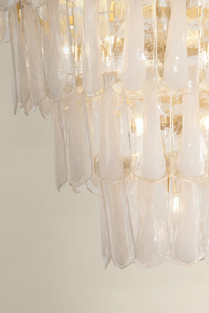 Hudson Valley Tappan 21-Light Chandelier in Vintage Gold Leaf, room setting 3