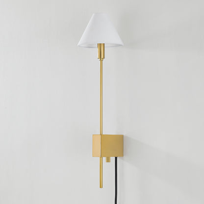 Hudson Valley Teaneck Plug-In Wall Sconce in Aged Brass, alternate view 1