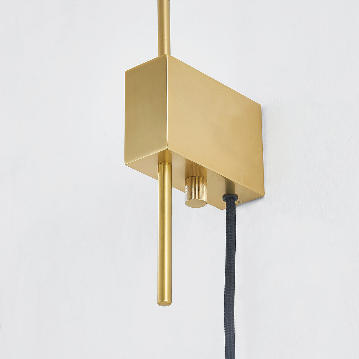 Hudson Valley Teaneck Plug-In Wall Sconce in Aged Brass, alternate view 3