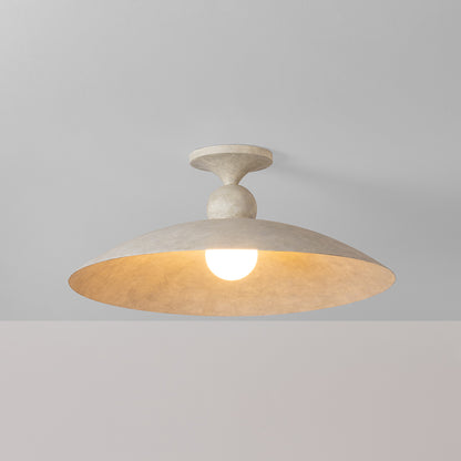 Hudson Valley Teelin Flush Mount in Limewash Plaster, alternate view 1