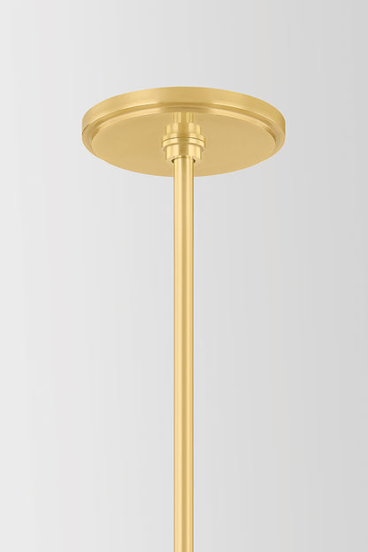 Hudson Valley Tenafly 5-Light Chandelier Aged Brass detail view 3