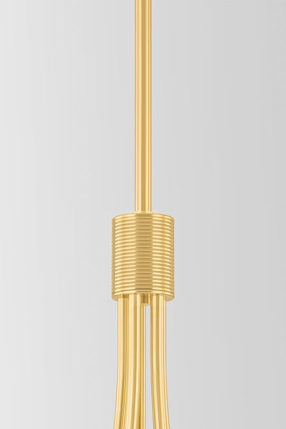Hudson Valley Tenafly 5-Light Chandelier Aged Brass detail view 4