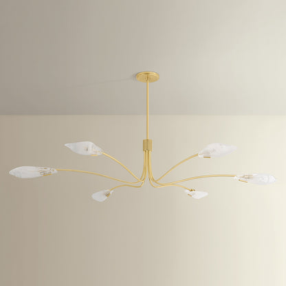 Hudson Valley Tenafly 6-Light Chandelier in Aged Brass, alternate view 1