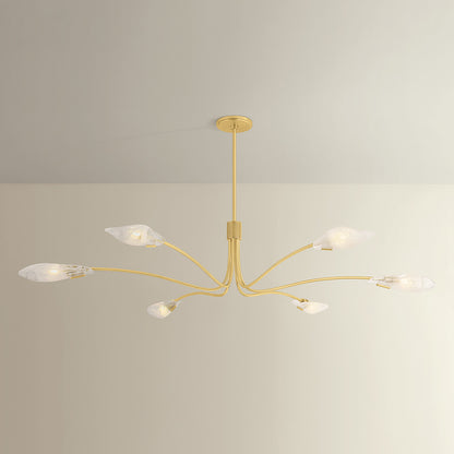 Hudson Valley Tenafly 6-Light Chandelier in Aged Brass, alternate view 2