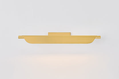 Hudson Valley Tinwald 27" Picture Light in Aged Brass, room setting 1